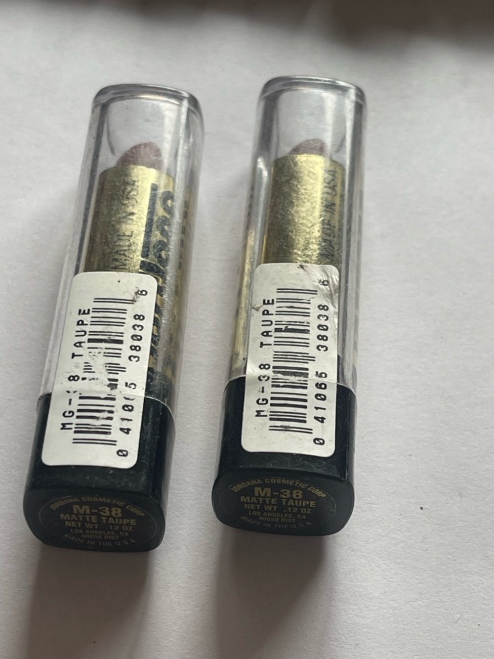 2 Jordana Cosmetics Lipsticks m-38 Matte Taupe